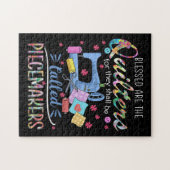 Gesegnete Quilters-Piecemakers verlassen Nähideen Puzzle (Horizontal)