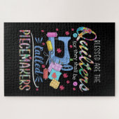 Gesegnete Quilters-Piecemakers verlassen Nähideen Puzzle (Horizontal)