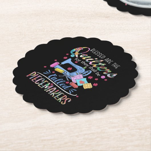 Gesegnete Quilters-Piecemakers verlassen Nähideen Untersetzer (angewinkelt)