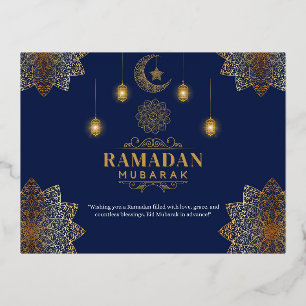 Gesegnete Ramadan-Sammlung - der Geist Ramadans Folien Feiertagspostkarte