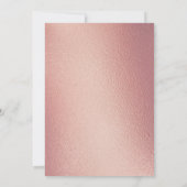 "Gesegnete" Rose Gold Foil Foto Geburtsankündigung Ankündigung (Rückseite)