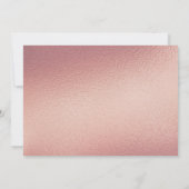 "Gesegnete" Rose Gold Foil Foto Geburtsankündigung Ankündigung (Rückseite)