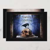 Gesegnete Samhain Ansammlungs-Einladung - der Rabe Einladung (Vorne/Hinten)