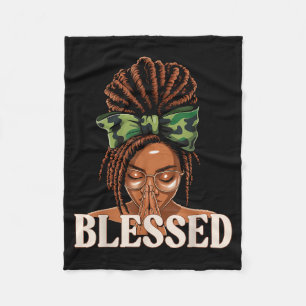 Gesegnete schwarze Frau betend afrikanische christ Fleecedecke
