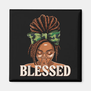 Gesegnete schwarze Frau betend afrikanische christ Magnet