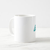 Gesegnete Skript-aquamarine Kaffeetasse (Vorderseite Links)