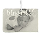 Gesegnete Skripttypografie-Fotos für benutzerdefin Autolufterfrischer (Rückseite)