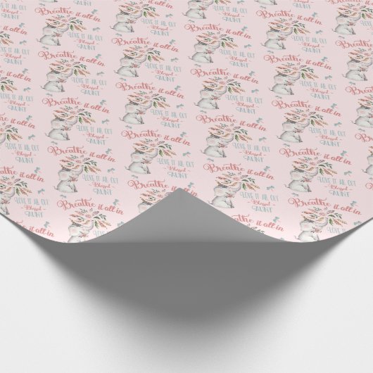 Gesegnete Tante Elephant und Dragonfly-Geschenk Geschenkpapier (Ecke)