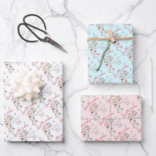 Gesegnete Tante Elephant und Dragonfly-Geschenk Geschenkpapier Set