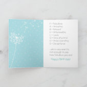 Gesegnete Tante Elephant und Dragonfly-Geschenk Karte (Innenseite)