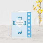 Gesegnete Taufe Dankeschön Karte (Gelbe Blume)