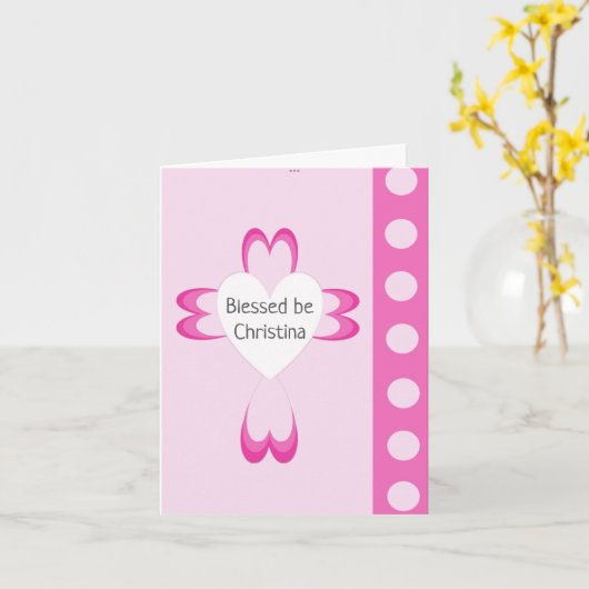 Gesegnete Taufe Dankeschön Karte (Gelbe Blume)