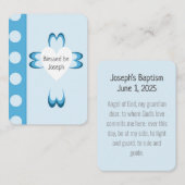 Gesegnete Taufkarte Telefonnummerkarte (Vorne/Hinten)