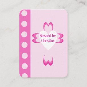 Gesegnete Taufkarte Telefonnummerkarte