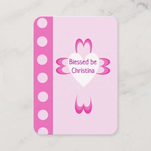 Gesegnete Taufkarte Telefonnummerkarte (Vorderseite)