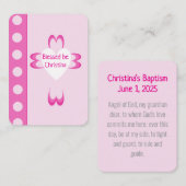 Gesegnete Taufkarte Telefonnummerkarte (Vorne/Hinten)