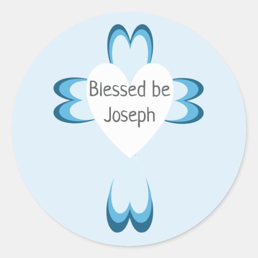 Gesegnete Taufkleber Runder Aufkleber (Vorderseite)