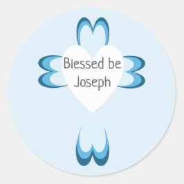 Gesegnete Taufkleber Runder Aufkleber