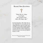 Gesegnete Titus Brandsma Carmelite Visitenkarte (Rückseite)