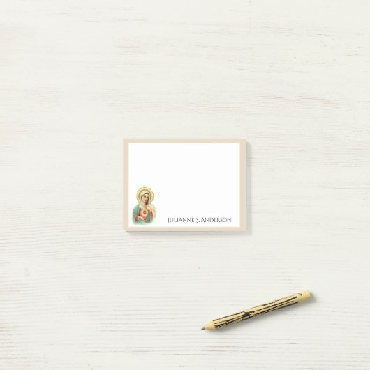 Gesegnete traditionelle katholische Kunst Post-it Klebezettel (Auf Schreibtisch)