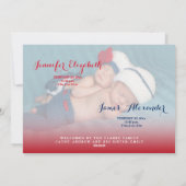 Gesegnete Twins | Red Valentine Birth Ankündigung (Rückseite)