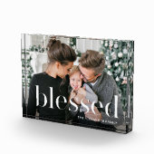 Gesegnete Typografie mit Name-Foto-Block Fotoblock (Rechts)