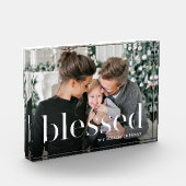 Gesegnete Typografie mit Name-Foto-Block Fotoblock (Links)