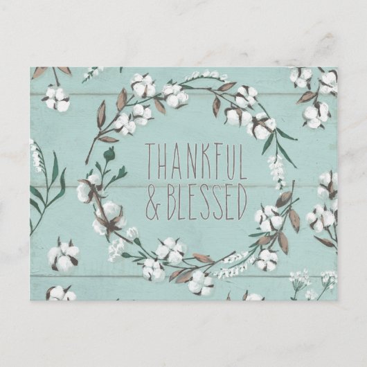 Gesegnete VI Minte | Dankbar und gesegnet Postkarte (Vorderseite)