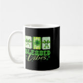 Gesegnete Vibes St. Patricks Day Süßer Kleeblatt F Kaffeetasse (Links)