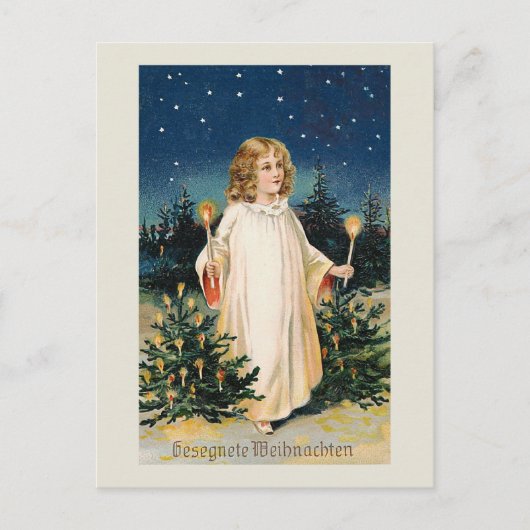 "Gesegnete Weihnachten" Vintage Weihnachtskarte Feiertagspostkarte (Vorderseite)
