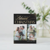 Gesegnete Weihnachts-Weihnachtskarte Postkarte (Stehend Vorderseite)