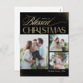 Gesegnete Weihnachts-Weihnachtskarte Postkarte (Vorne/Hinten)