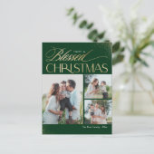 Gesegnete Weihnachts-Weihnachtskarte Postkarte (Stehend Vorderseite)