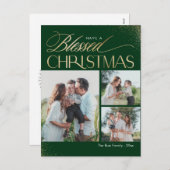 Gesegnete Weihnachts-Weihnachtskarte Postkarte (Vorne/Hinten)