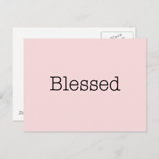 Gesegnete Zitate Rosa Zitate inspirierender Glaube Postkarte (Vorne/Hinten)