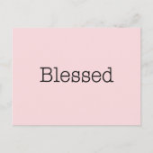 Gesegnete Zitate Rosa Zitate inspirierender Glaube Postkarte (Vorderseite)