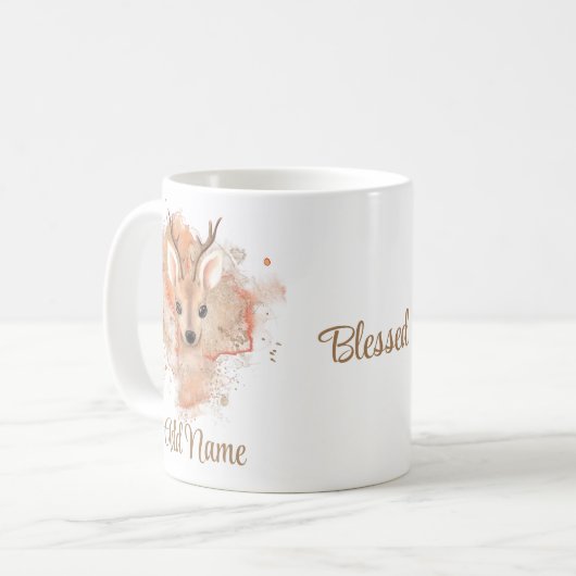 Gesegneter Bambi Dee Fügen Sie Ihren Namen hinzu Kaffeetasse (Vorderseite Links)