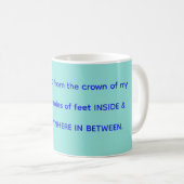 Gesegneter Becher in mint & blau Kaffeetasse (VorderseiteRechts)