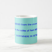 Gesegneter Becher in mint & blau Kaffeetasse (Mittel)