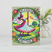 Gesegneter Beltane Einladung (Stehend Vorderseite)