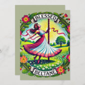 Gesegneter Beltane Einladung (Vorne/Hinten)