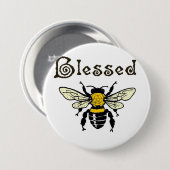 Gesegneter "Bienen" Knopf Button (Vorne & Hinten)