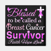 Gesegneter Brustkrebs-Überlebender Magnet (Vorne)