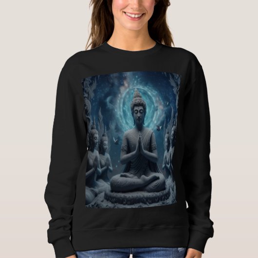 Gesegneter Buddha Sweater Sweatshirt (Vorderseite)