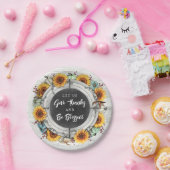 Gesegneter Erntedank Fall Sonnenblumen Familieness Pappteller (Party)