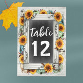 Gesegneter Erntedank Fall Sonnenblumen Familieness Tischnummer