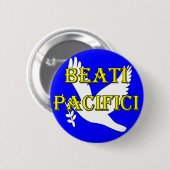gesegneter Friedensstifterweiß-Taubenknopf Button (Vorne & Hinten)