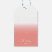 Gesegneter Individuelle Name Rosa Glitzer Farbe F3 Geschenkanhänger (Rückseite)