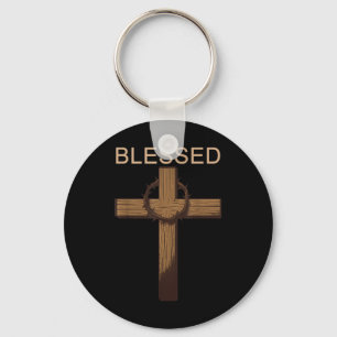 Gesegneter Jesus Christlich Cross-God Faith Bible Schlüsselanhänger