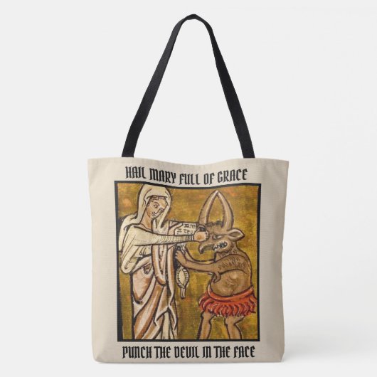 Gesegneter Jungfrau-Mary-Durchschlag der Teufel im Tasche (Rückseite)
